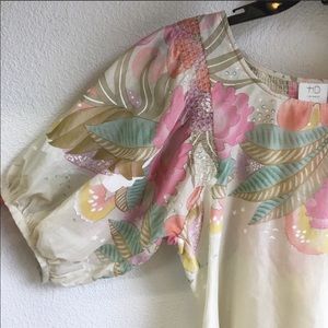 NWOT Anthropology Cotton Floral Top